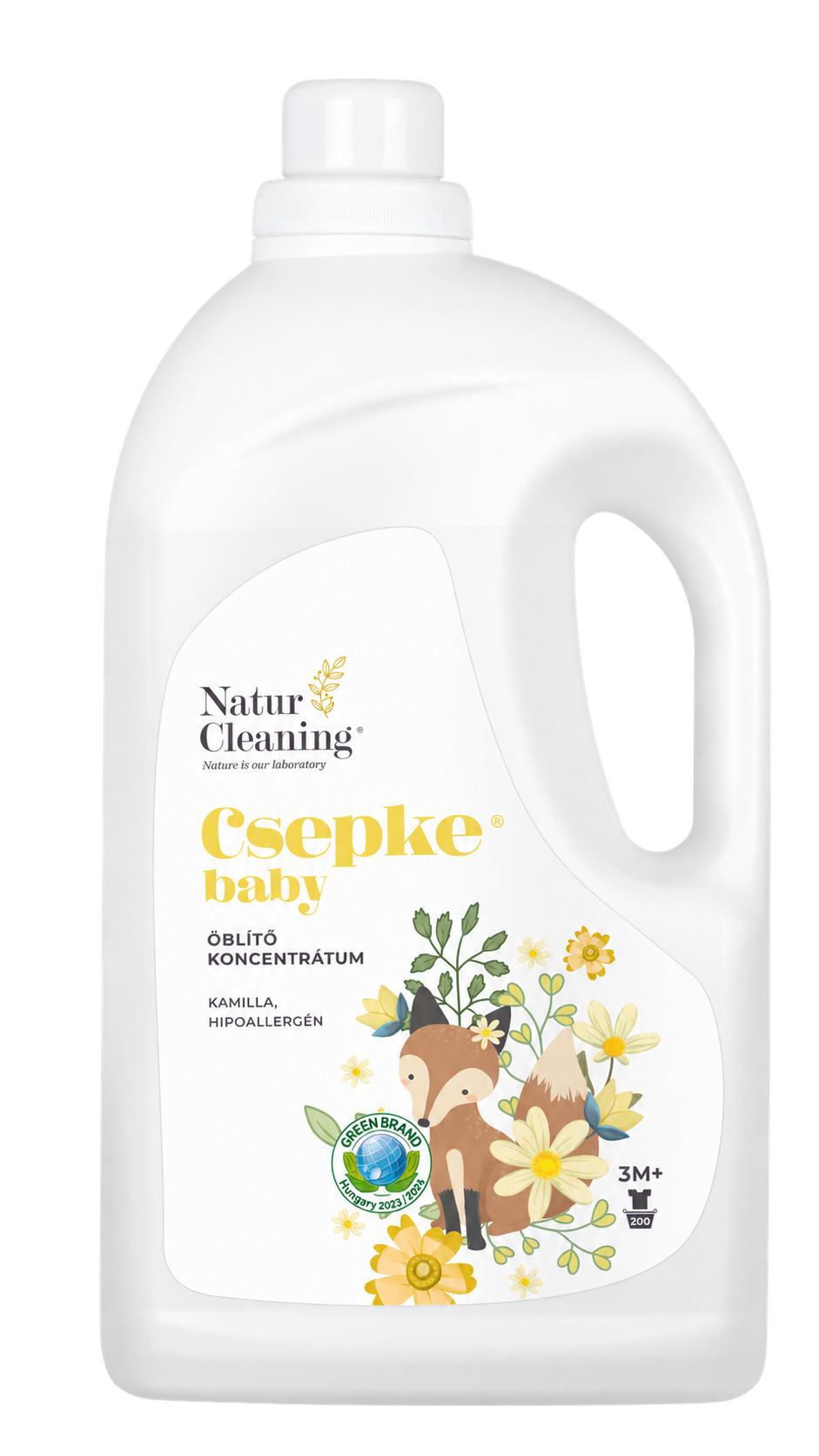 Csepke baby hipoallergén öblítő kamilla illattal 3m+ 4 liter