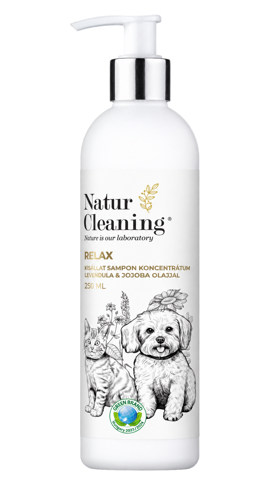 Naturcleaning Relax Kisállat sampon koncentrátum levendula & jojoba olajjal 250 ml