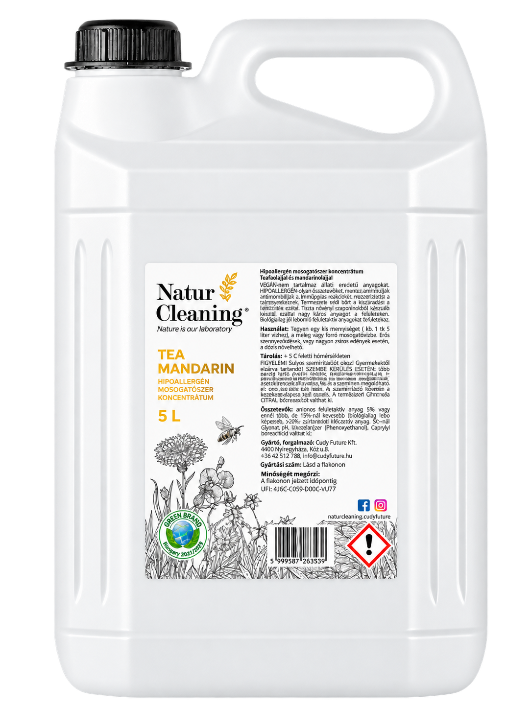 Naturcleaning Mosogatószer Tea-mandarin 5 liter