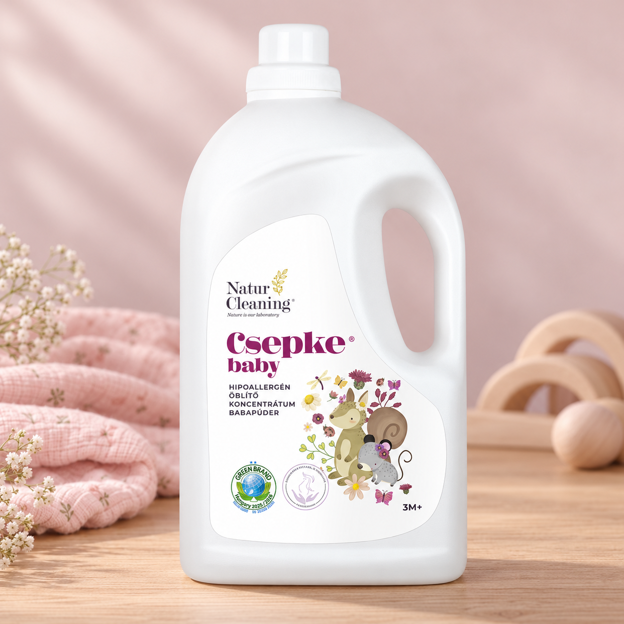 Csepke baby hipoallergén öblítő babapúder 3m+ 4 liter