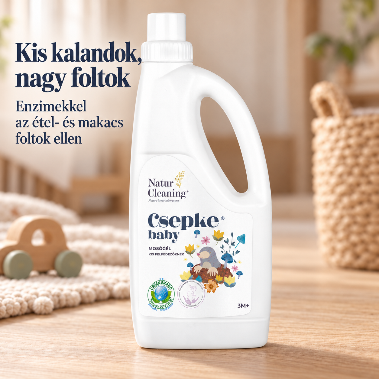 Csepke Baby Mosógél Kis Felfedezőknek 3m+ 1 liter