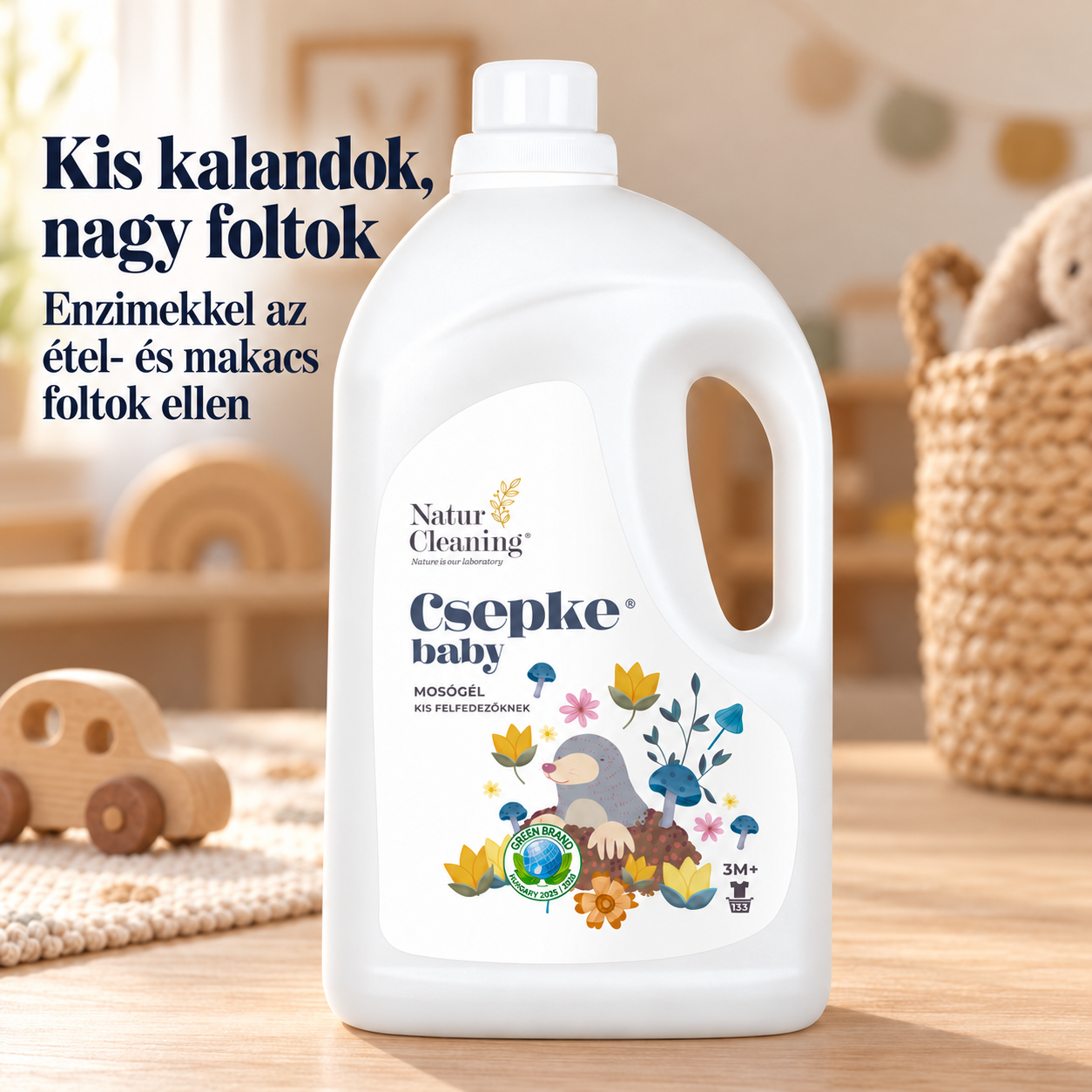 Csepke Baby Mosógél Kis Felfedezőknek 3m+ 4 liter