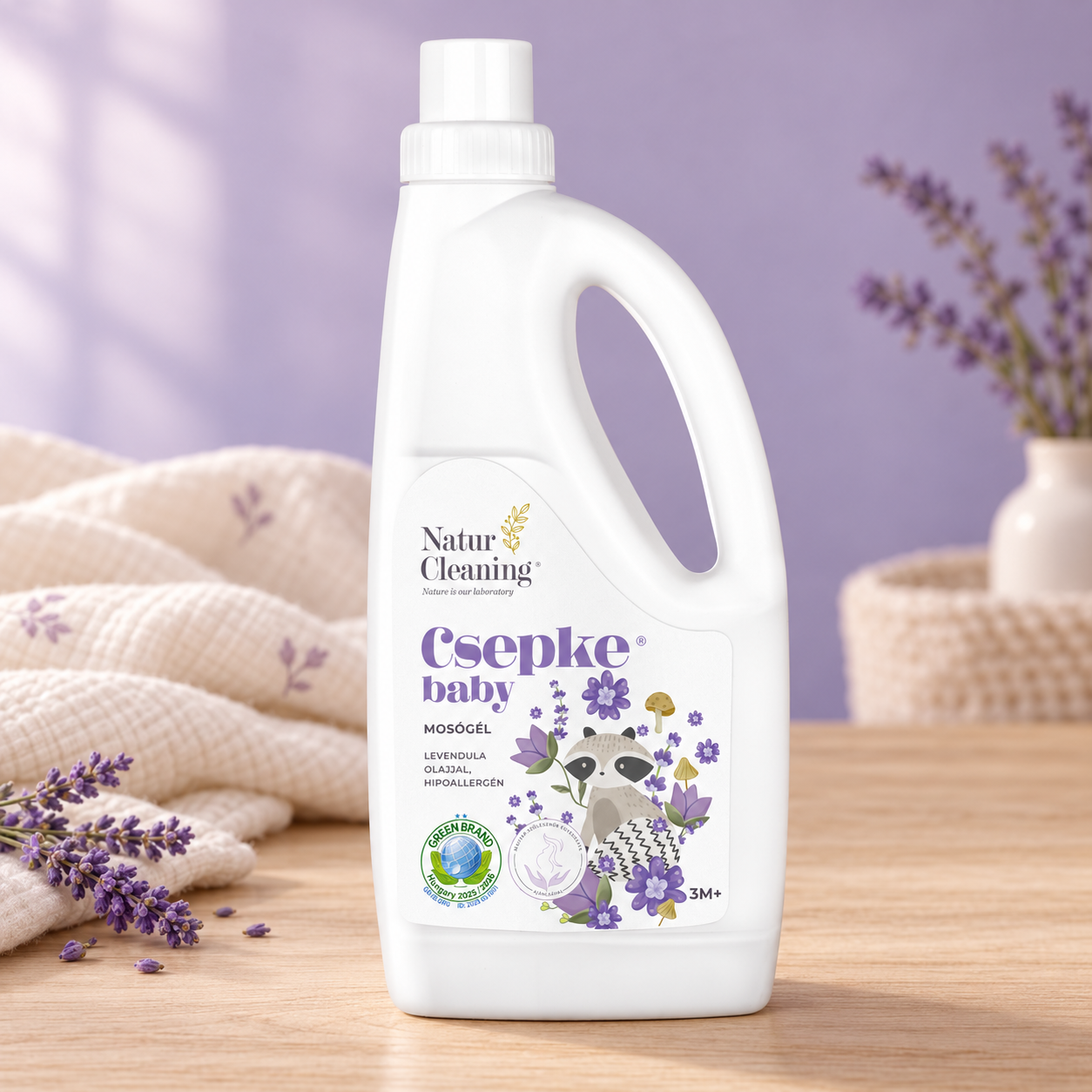 Csepke Baby mosógél levendula olajjal 3m+ 1 liter