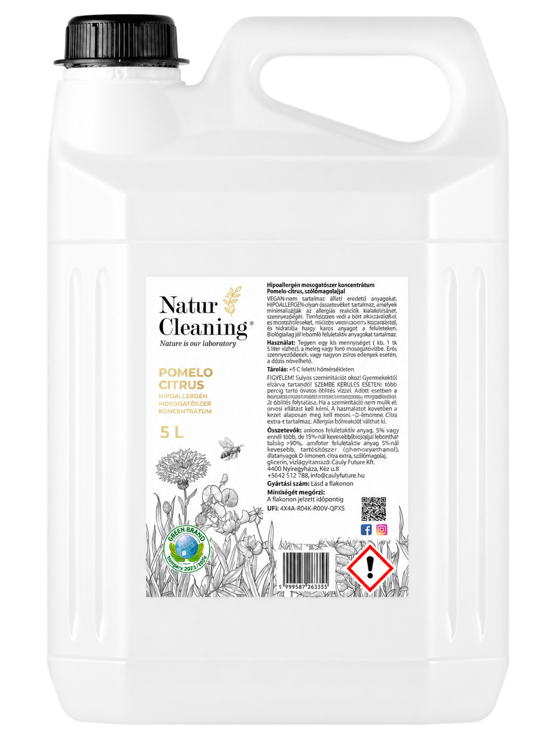 Naturcleaning Mosogatószer Pomelo-Citrus 5 liter