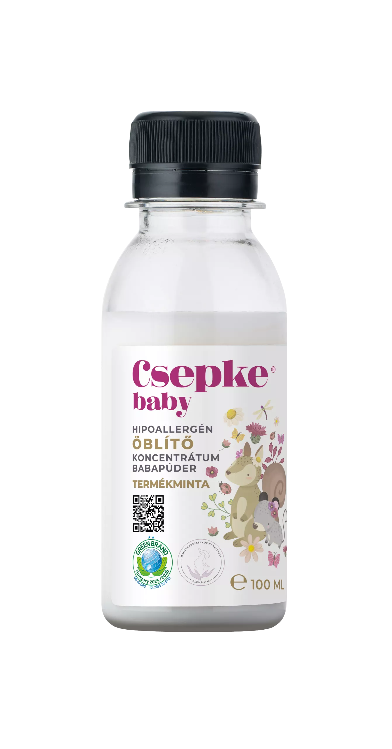 Csepke baby hipoallergén öblítő babapúder 3m+ 100 ml