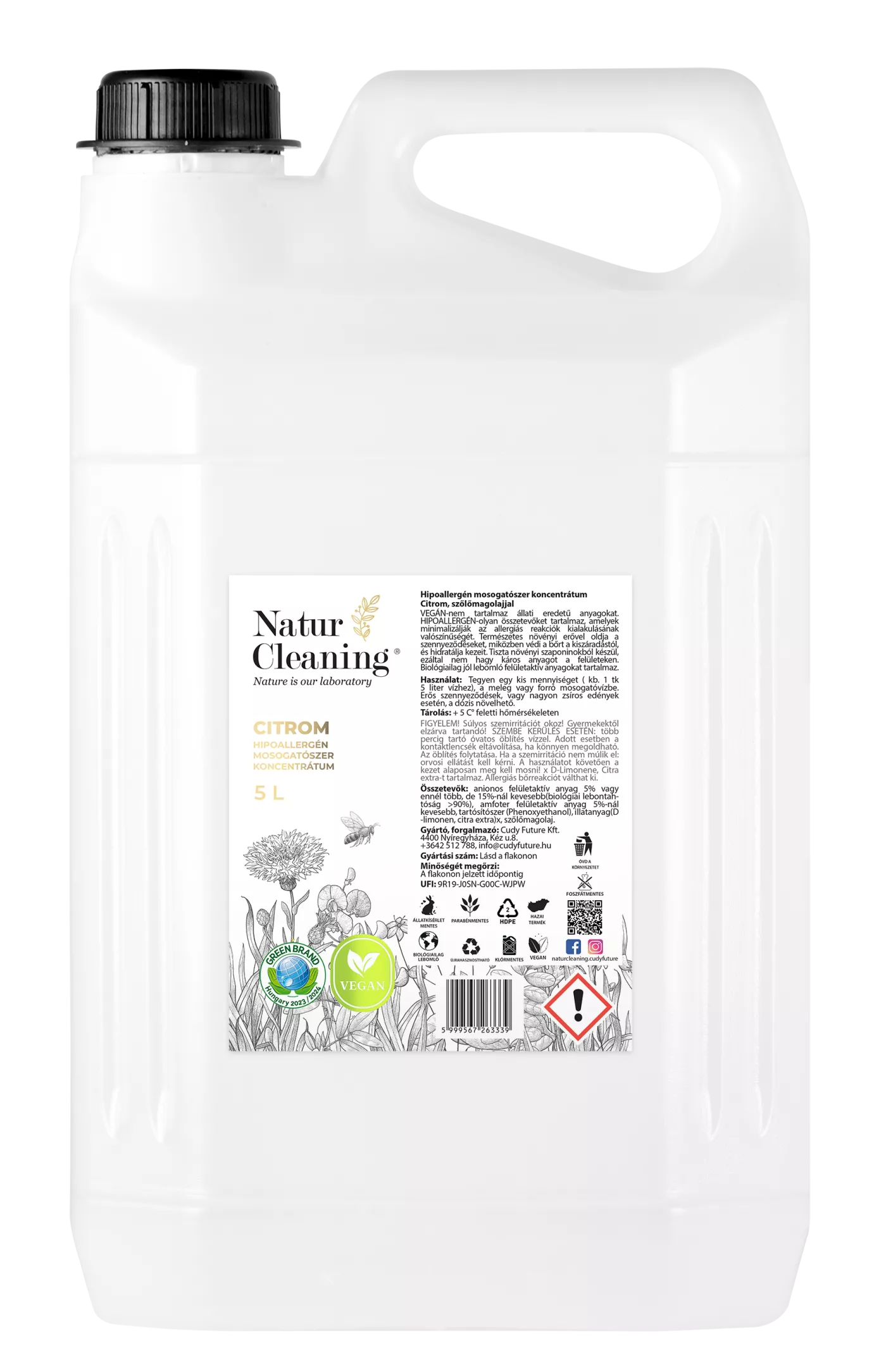 Naturcleaning Mosogatószer Citrom 5 liter