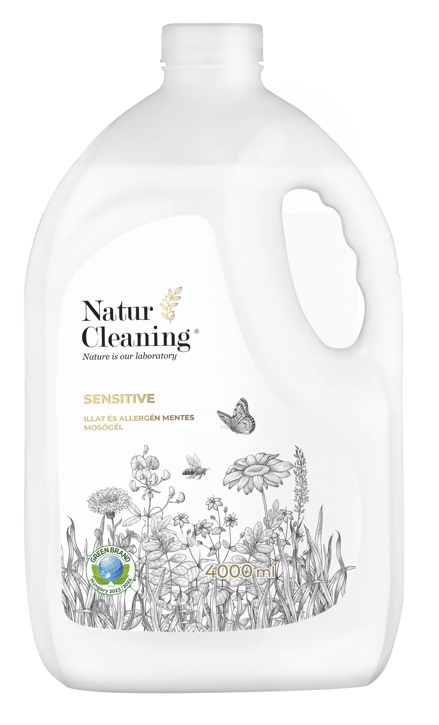 Naturcleaning Sensitive Illat,- és allergénmentes mosógél 4 liter