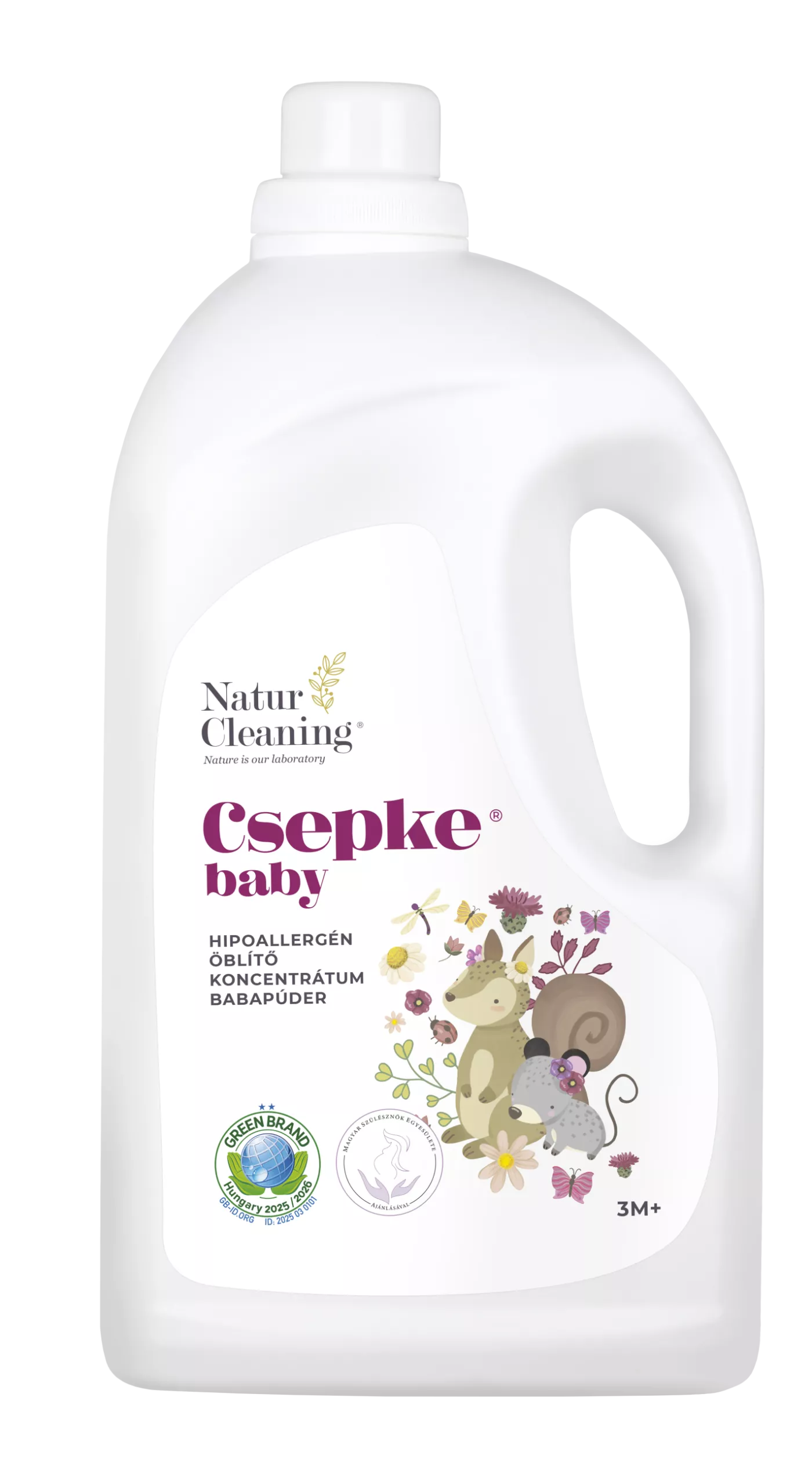 Csepke baby hipoallergén öblítő babapúder 3m+ 4 liter