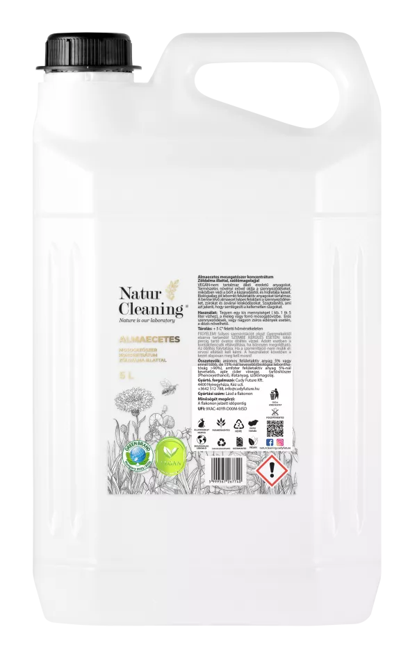 Naturcleaning Mosogatószer Almaecetes zöldalma illattal 5 liter