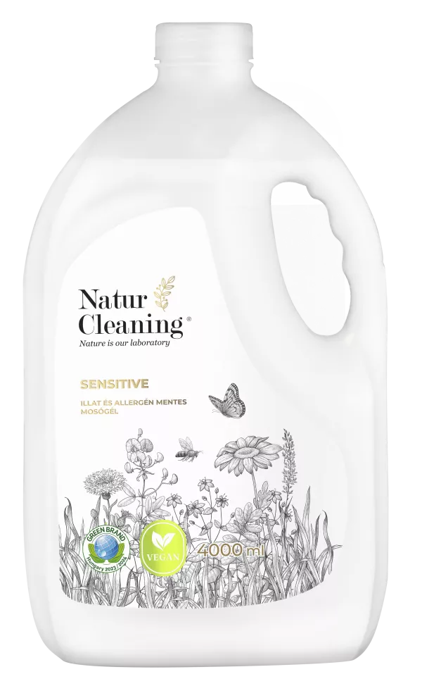 Naturcleaning Sensitive Illat,- és allergénmentes mosógél 4 liter