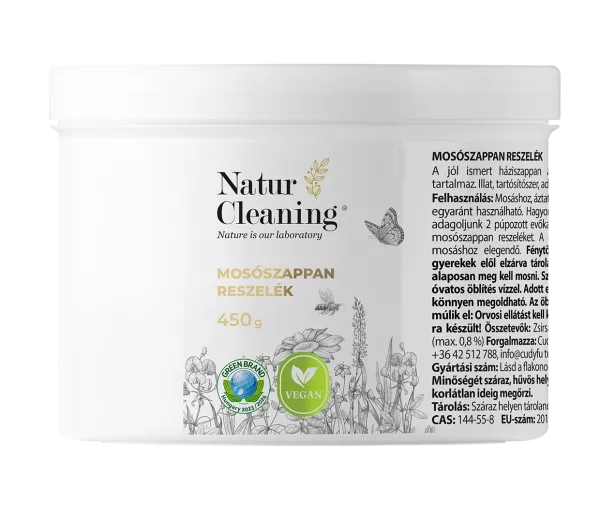 Illat,- és allergénmentes mosószappan reszelék 450 g