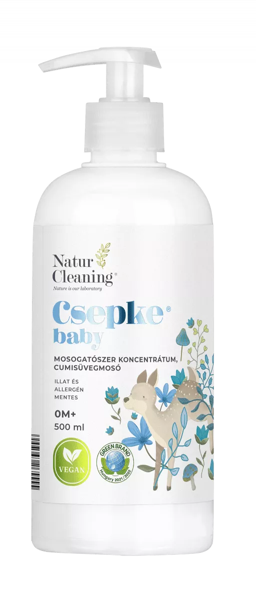 Csepke Baby mosogatószer koncentrátum, cumisüveg mosó 0m+ 500 ml
