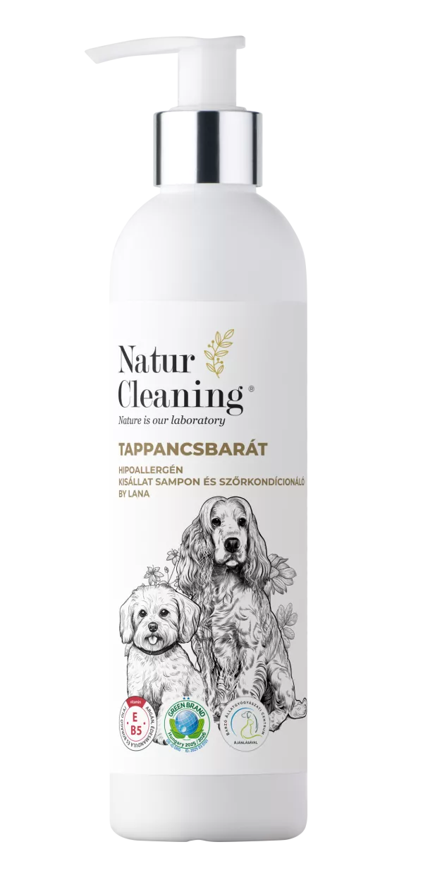 Naturcleaning Tappancsbarát Hipoallergén Kisállat sampon és szőrkondicionáló By Lana 250 ml