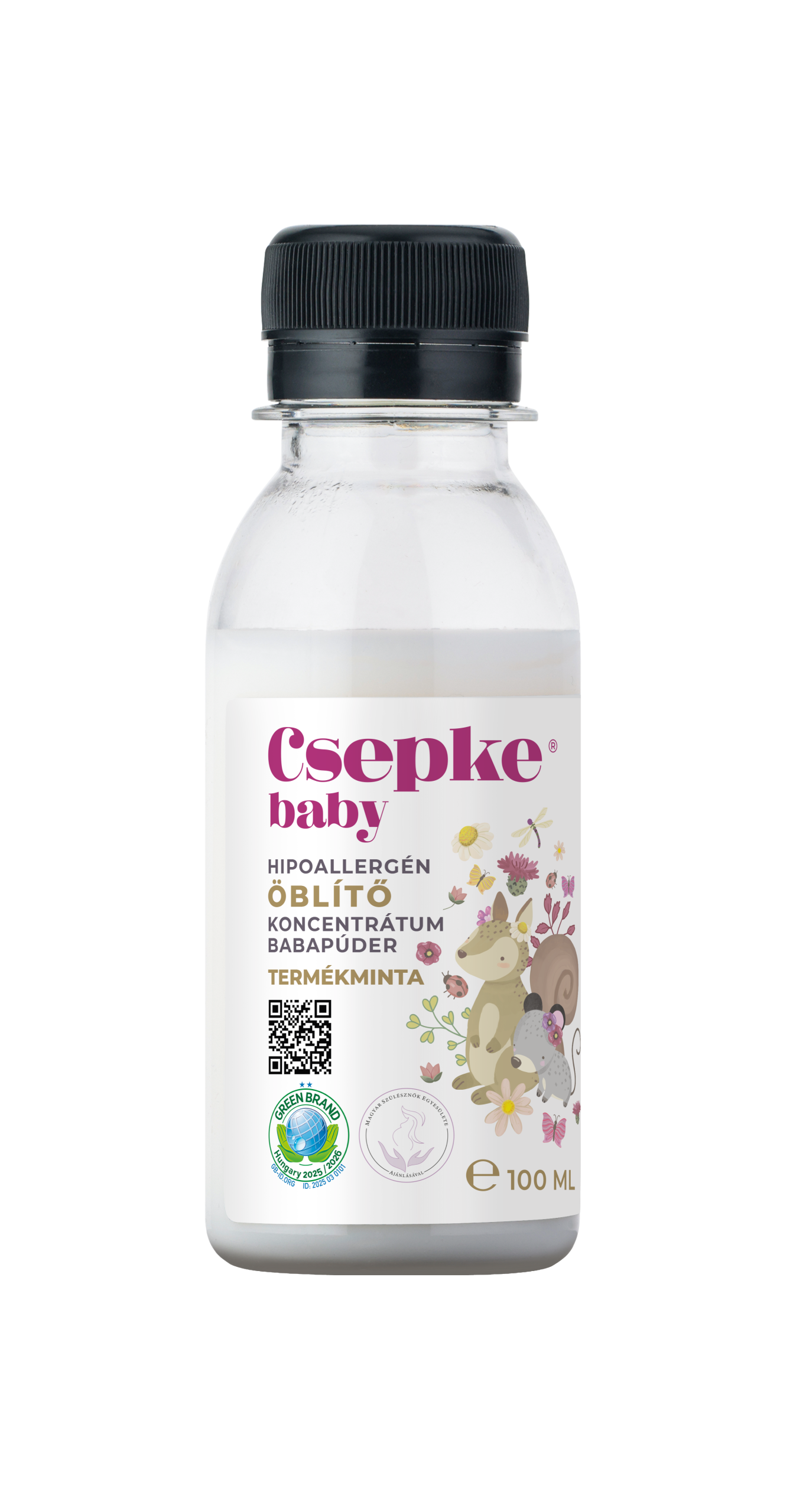 Csepke baby hipoallergén öblítő babapúder 3m+ 100 ml