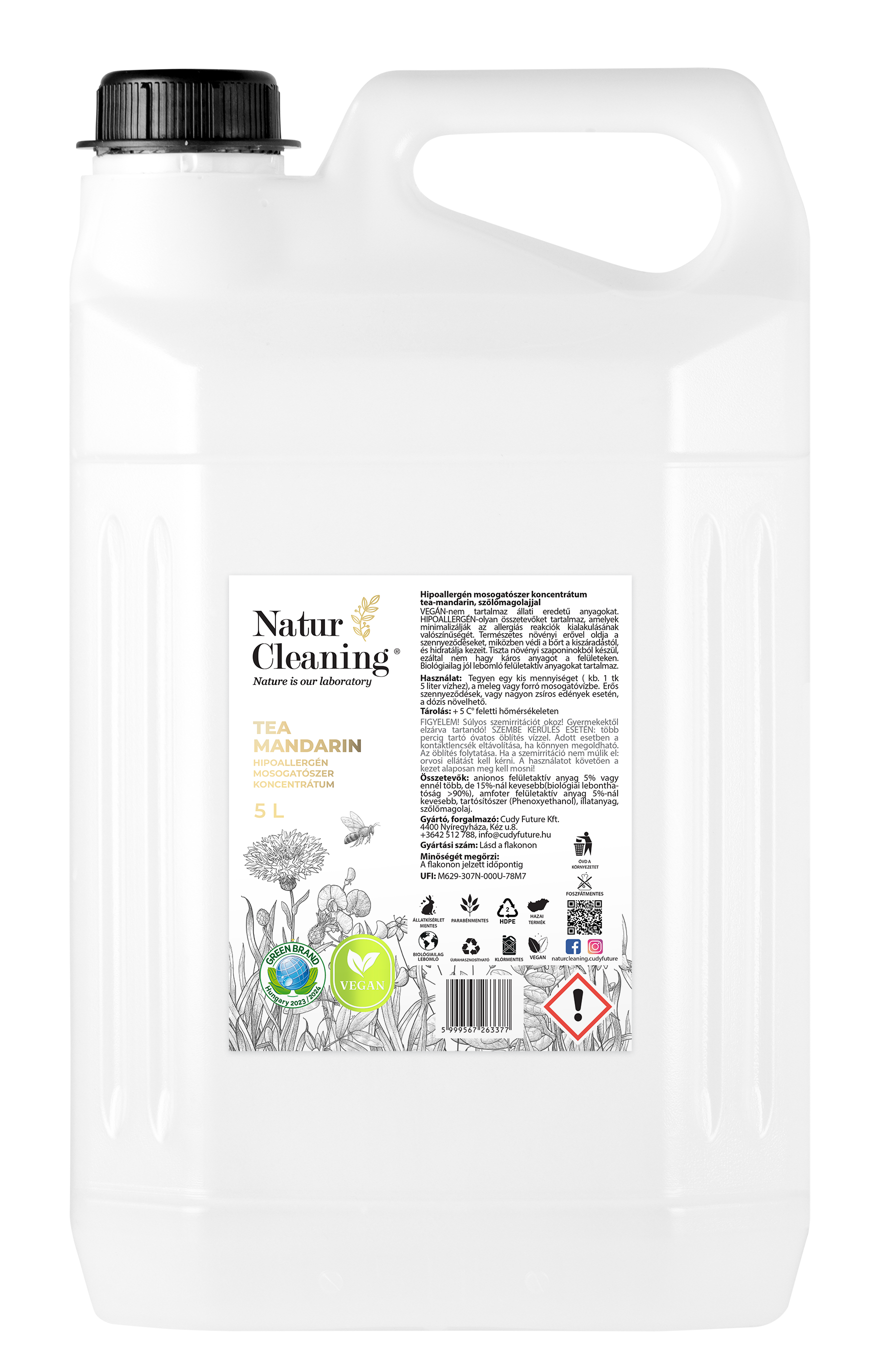 Naturcleaning Mosogatószer Tea-mandarin 5 liter