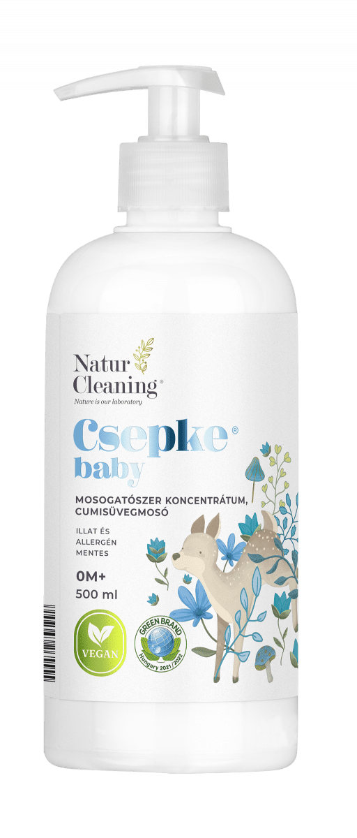 Csepke Baby mosogatószer koncentrátum, cumisüveg mosó 0m+ 500 ml