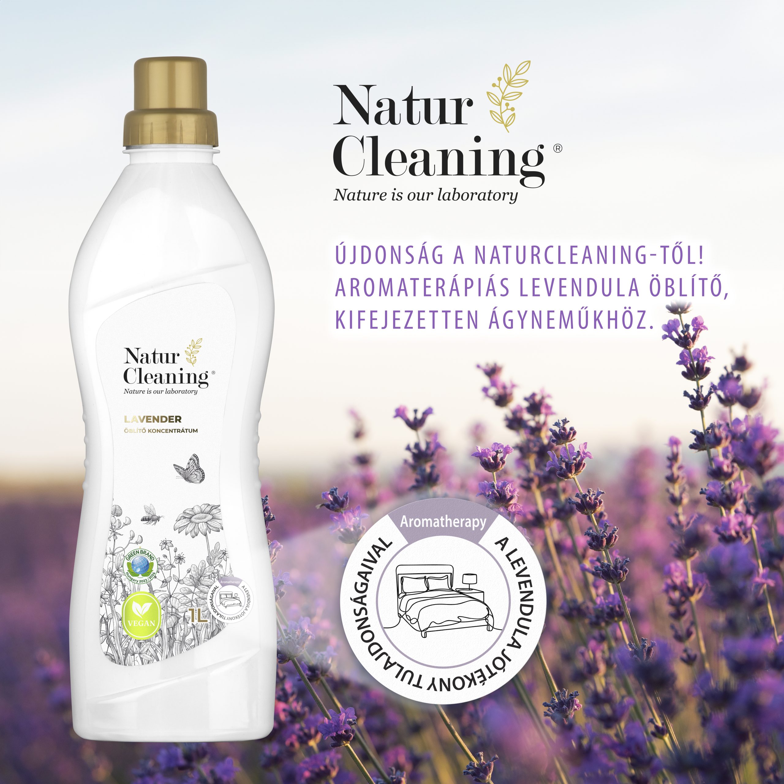 Naturcleaning Aromaterápiás Levendula Öblítő koncentrátum 1 liter