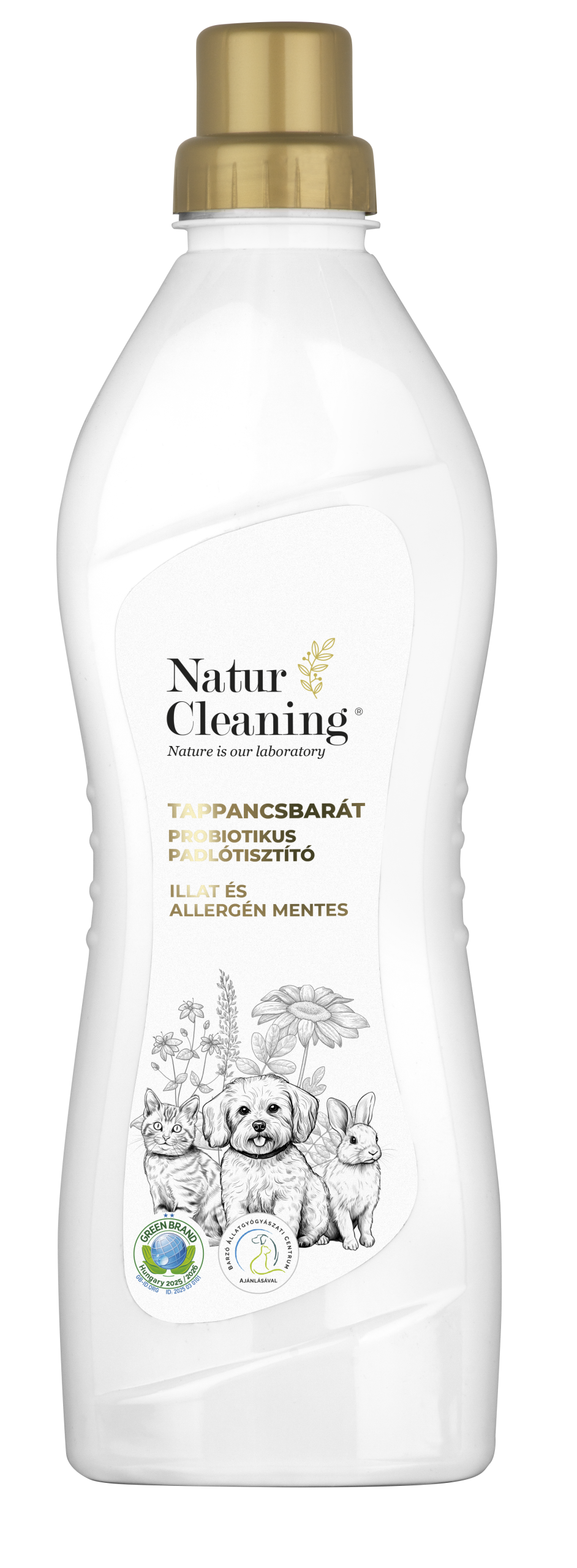 Naturcleaning Tappancsbarát Probiotikus Padlótisztító Illat és Allergén Mentes 1L