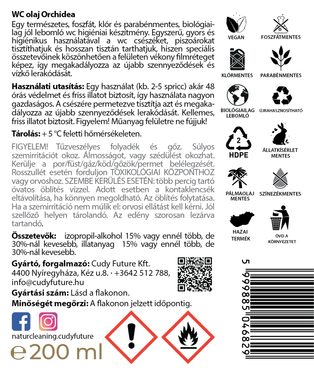 Naturcleaning WC olaj Orchidea – galéria