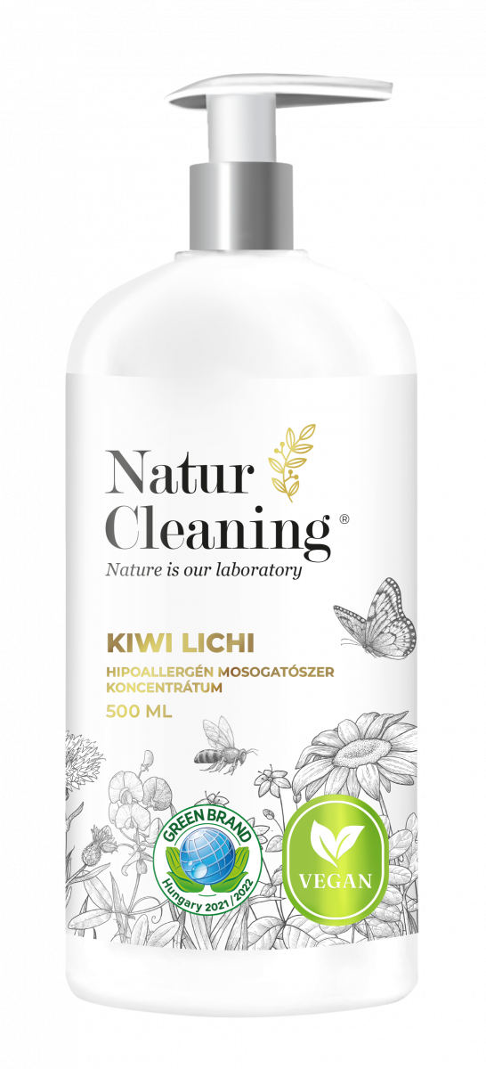 Naturcleaning Kiwi-Lichi Hypoallergén mosogatószer koncentrátum 500 ml